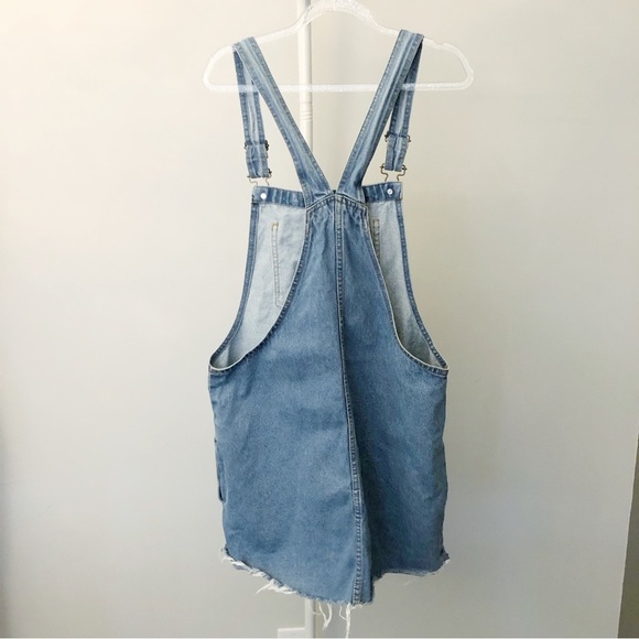Bluenotes Oversized Slouchy Light Washed Relaxed Fit Casual Overall Denim Dress. - Picture 4 of 12